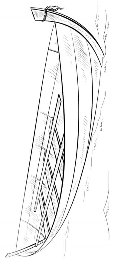 Dibujo de Bote de Remos para Colorear