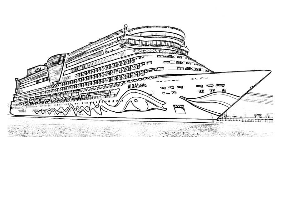 Dibujo de Barco Adulto para Colorear