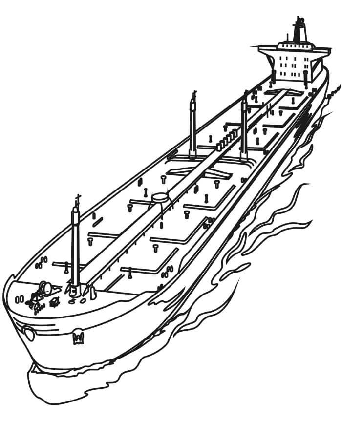 Dibujo de Barco de Carga para Colorear