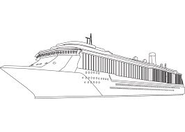 Dibujo de Barco de Crucero para Colorear