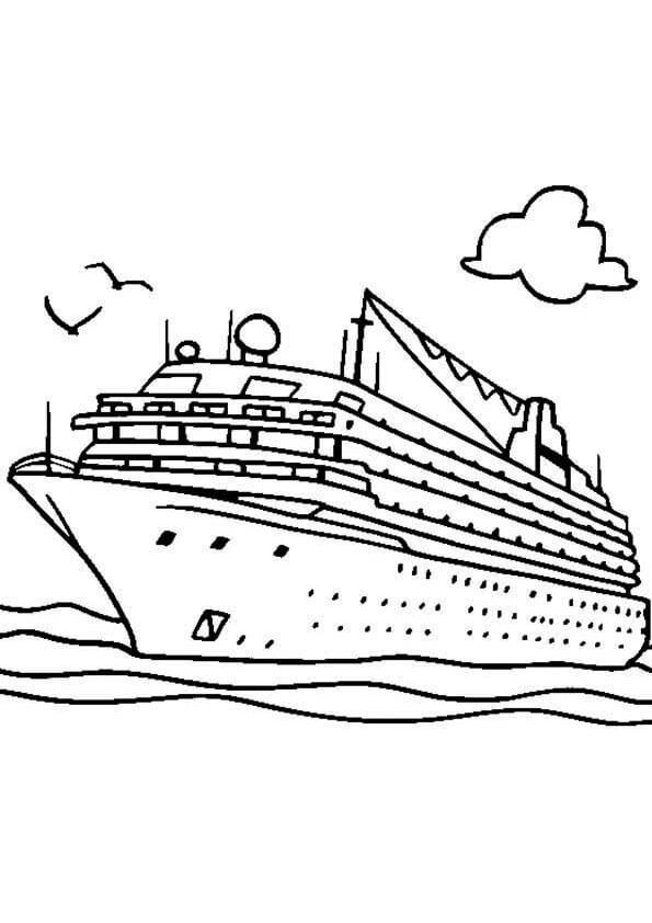 Dibujo de Buque de Pasajeros para Colorear
