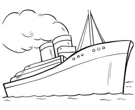 Dibujo de Gran Barco para Colorear