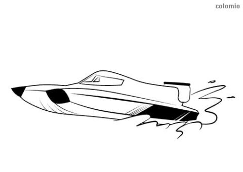 Dibujo de Pequeo Barco para Colorear
