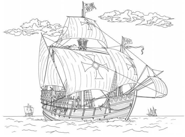 Dibujo de Santa María para Colorear