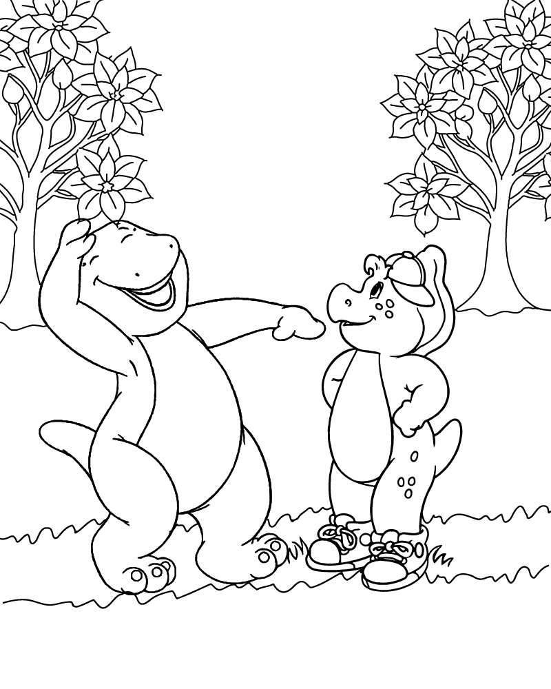 Dibujo de Barney And Bj Coloring Page para Colorear