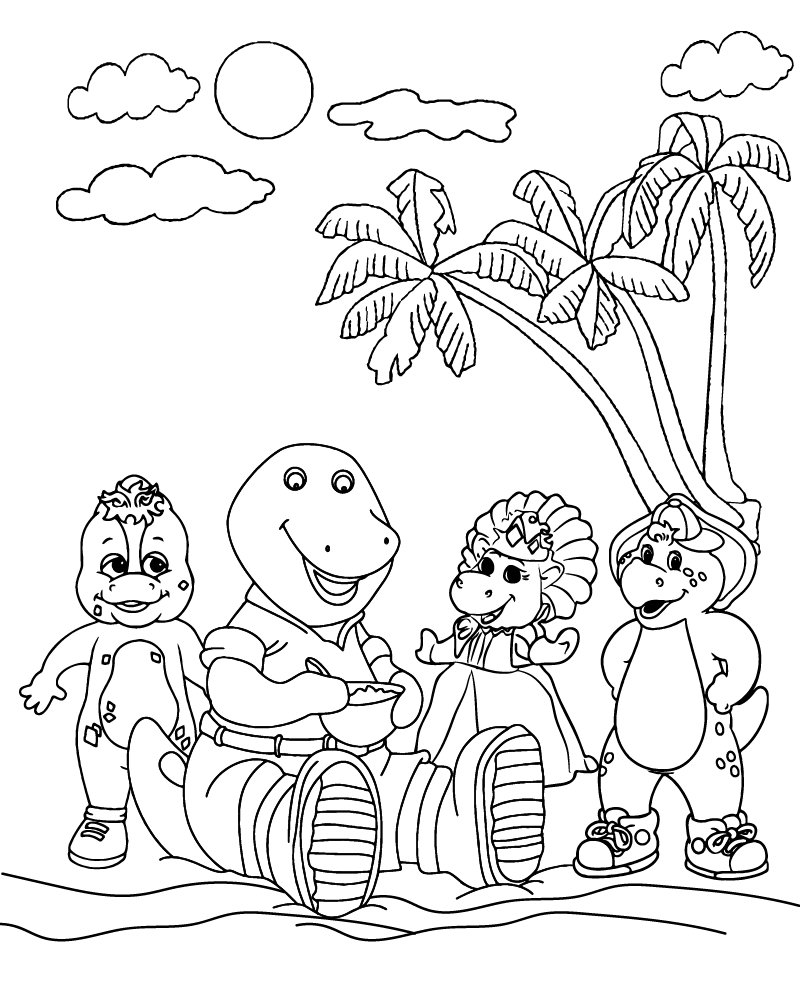 Dibujo de Barney And Friends Coloring Page para Colorear