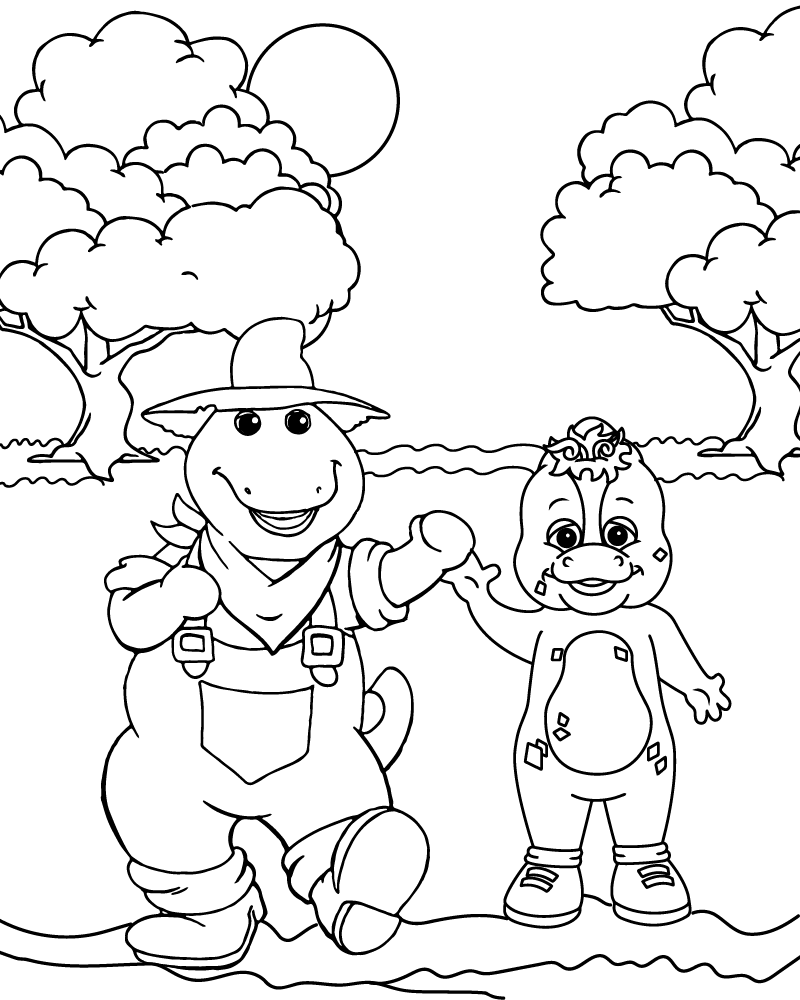 Dibujo de Barney And Riff Coloring Page para Colorear