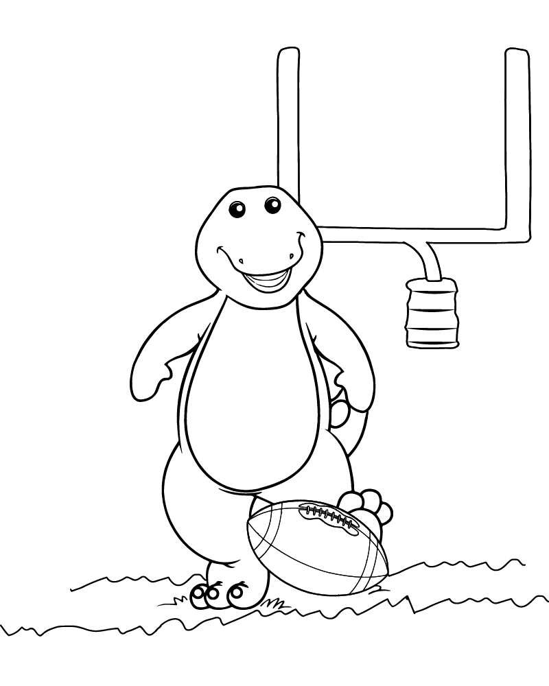 Dibujo de Barney Printable Coloring Page para Colorear