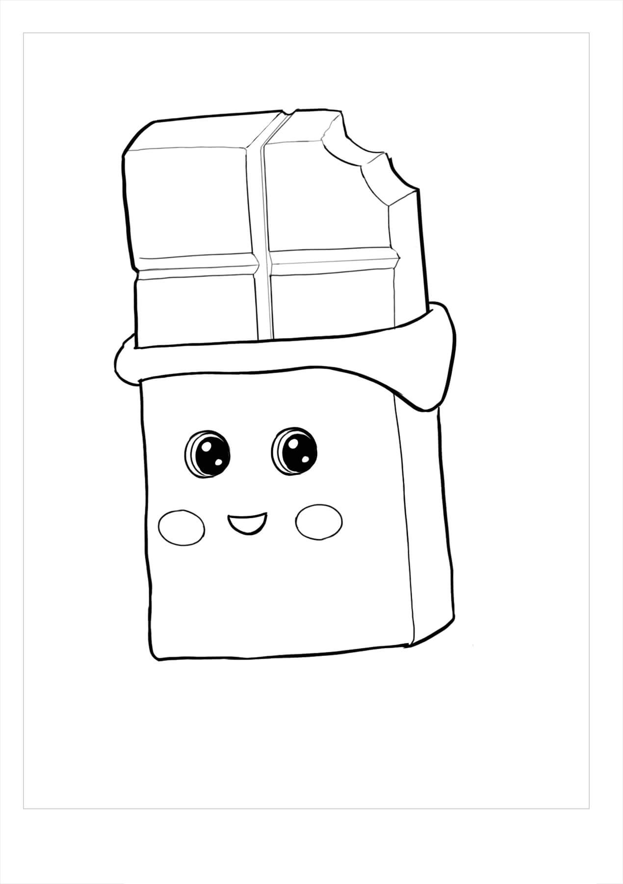 Dibujo de Adorable Chocolate para Colorear