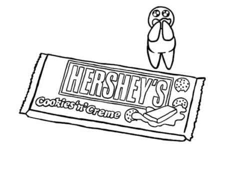 Dibujo de Chocolate de Dibujos Animados para Colorear