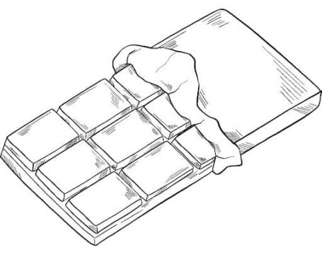 Dibujo de Barra de Chocolate para Colorear