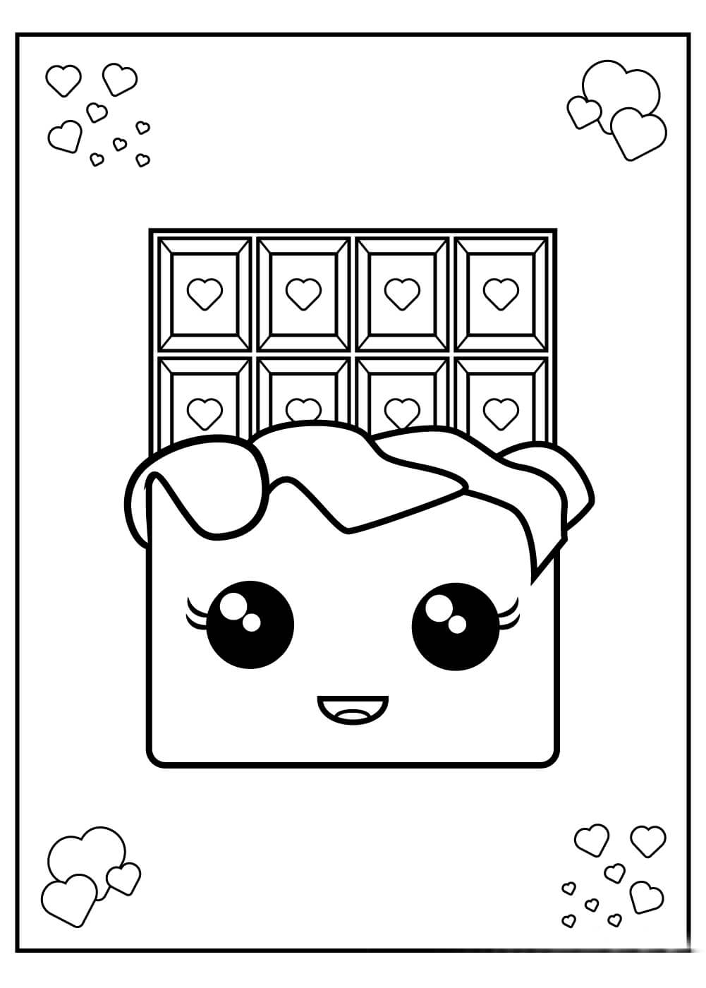 Dibujo de Diversion de Chocolate para Colorear