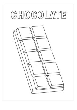 Dibujo de Gran Barra de Chocolate para Colorear
