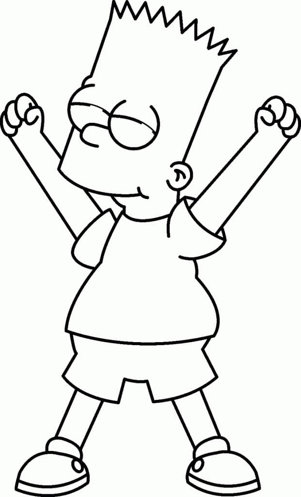 Dibujo de Lindo Bart Simpson para Colorear