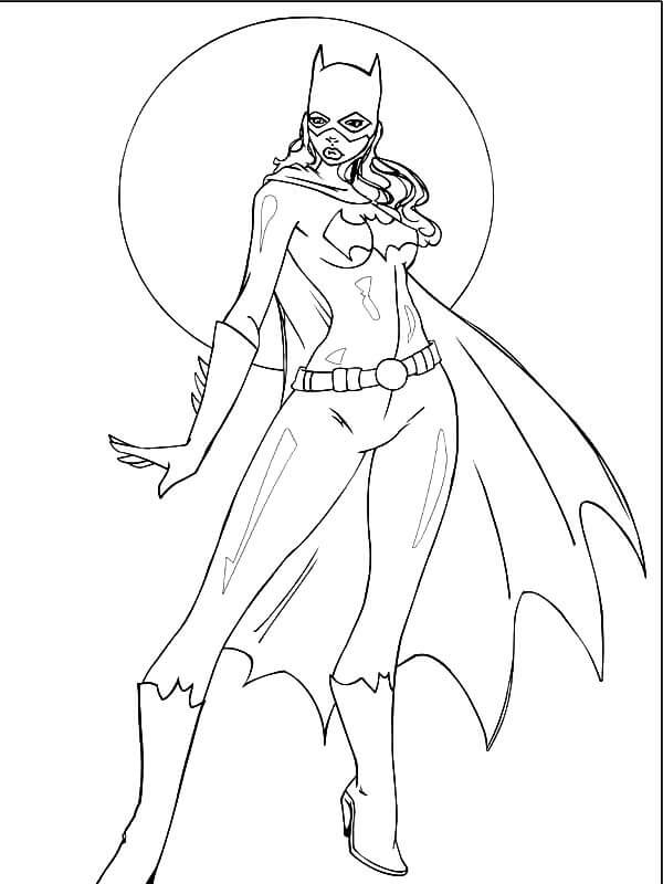 Dibujo de Agradable Batgirl para Colorear
