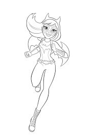 Dibujo de Batgirl Corriendo para Colorear