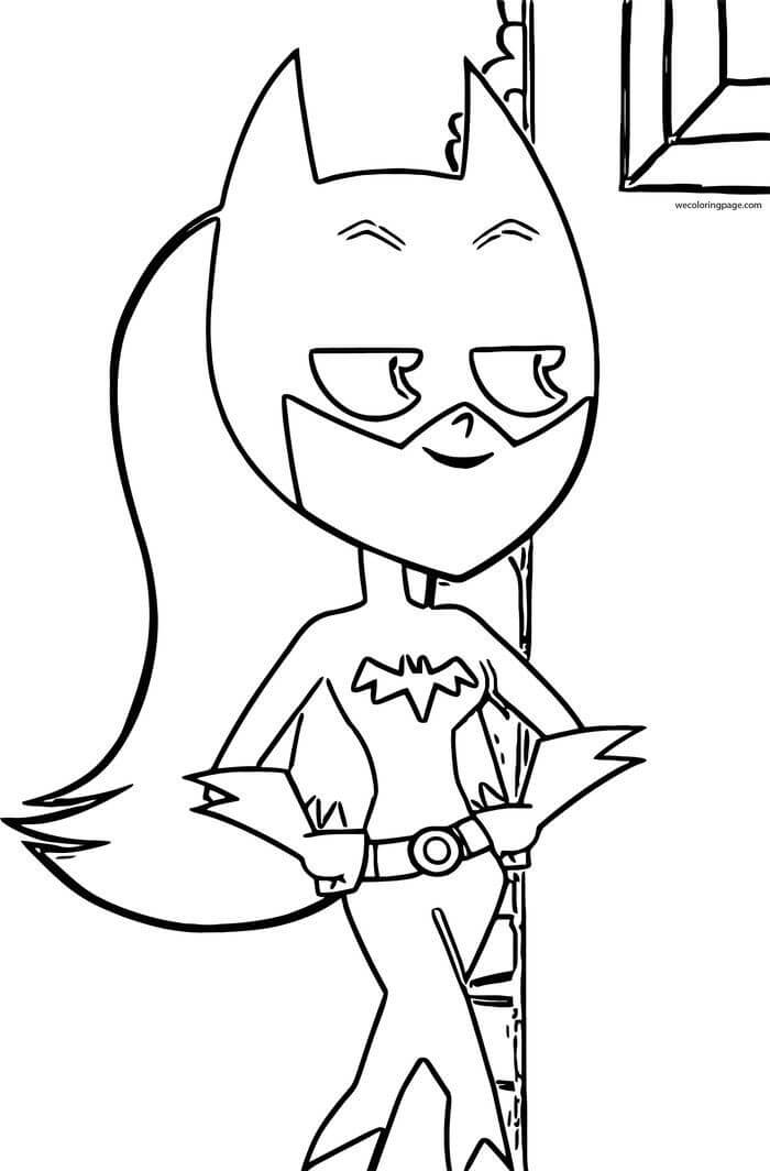 Dibujo de Animados de Batgirl para Colorear