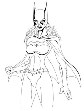 Dibujo de Genial Batgirl para Colorear