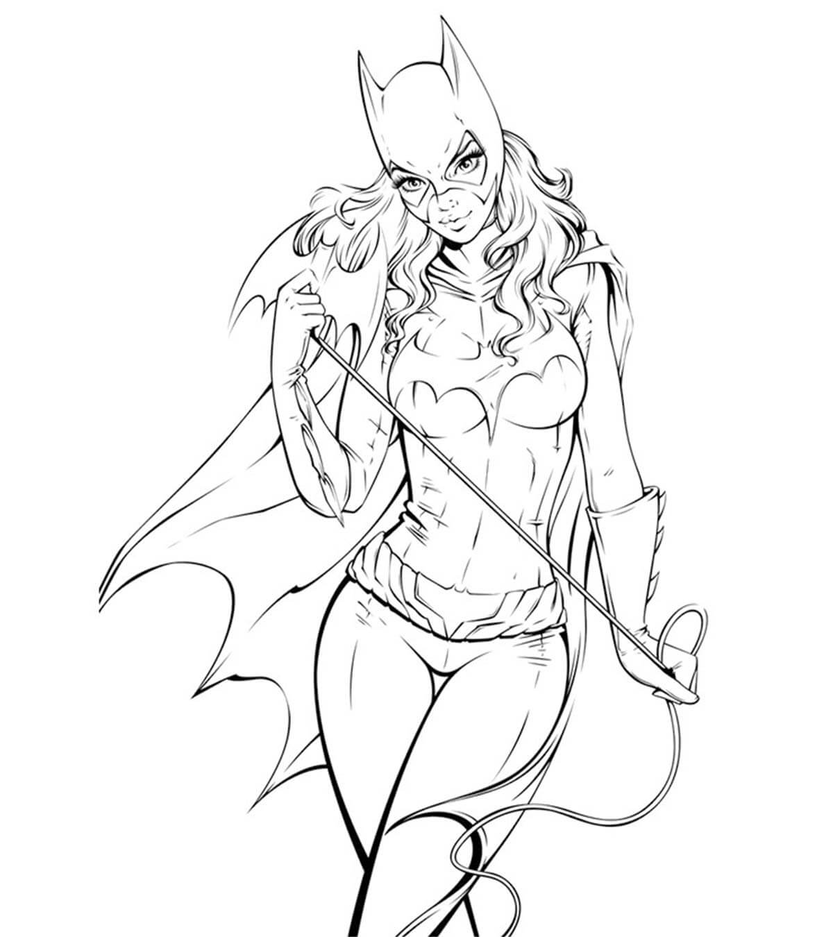 Dibujo de Hermosa Batgirl para Colorear