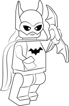 Dibujo de Lego Batichica Sonriendo para Colorear