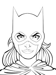 Dibujo de Mscara de Batgirl para Colorear