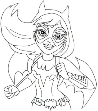 Dibujo de Rostro de Batgirl para Colorear