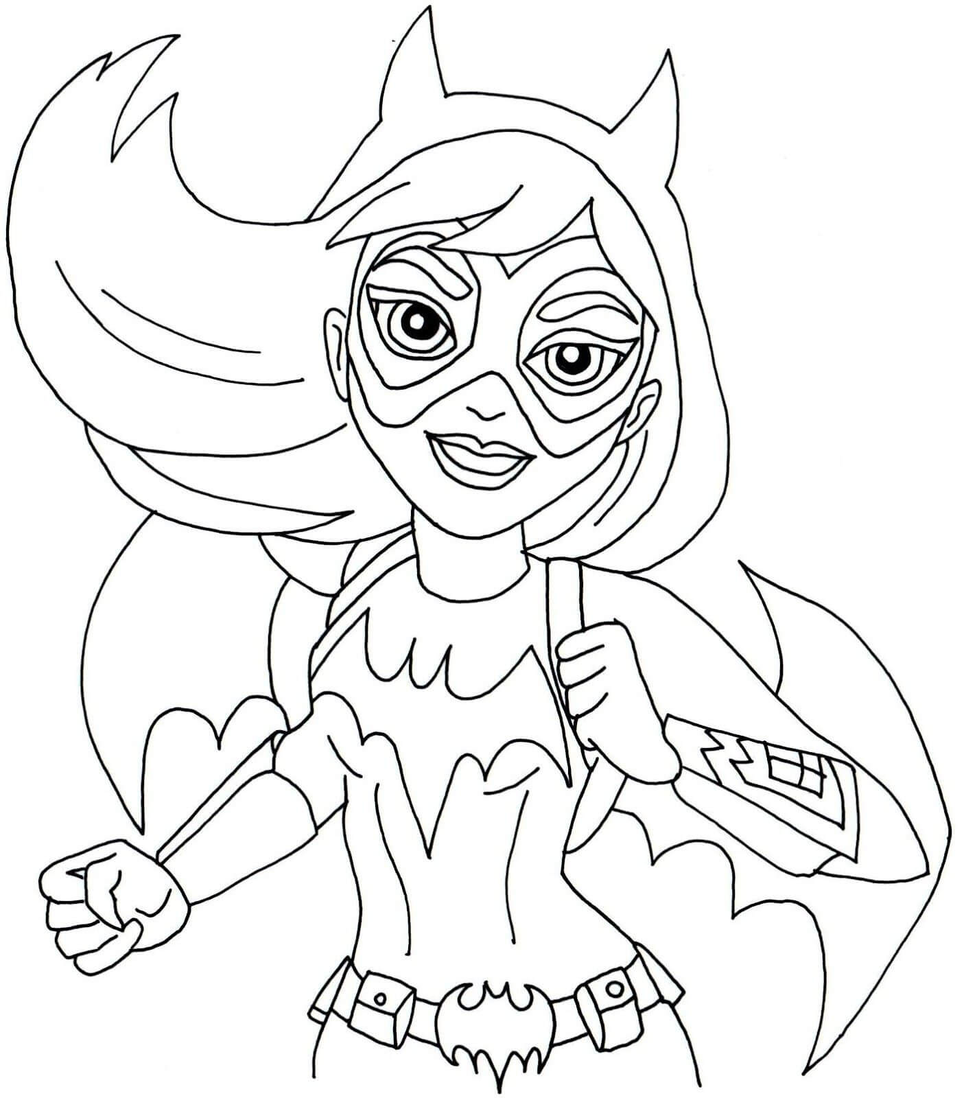 Dibujo de Rostro de Batgirl para Colorear
