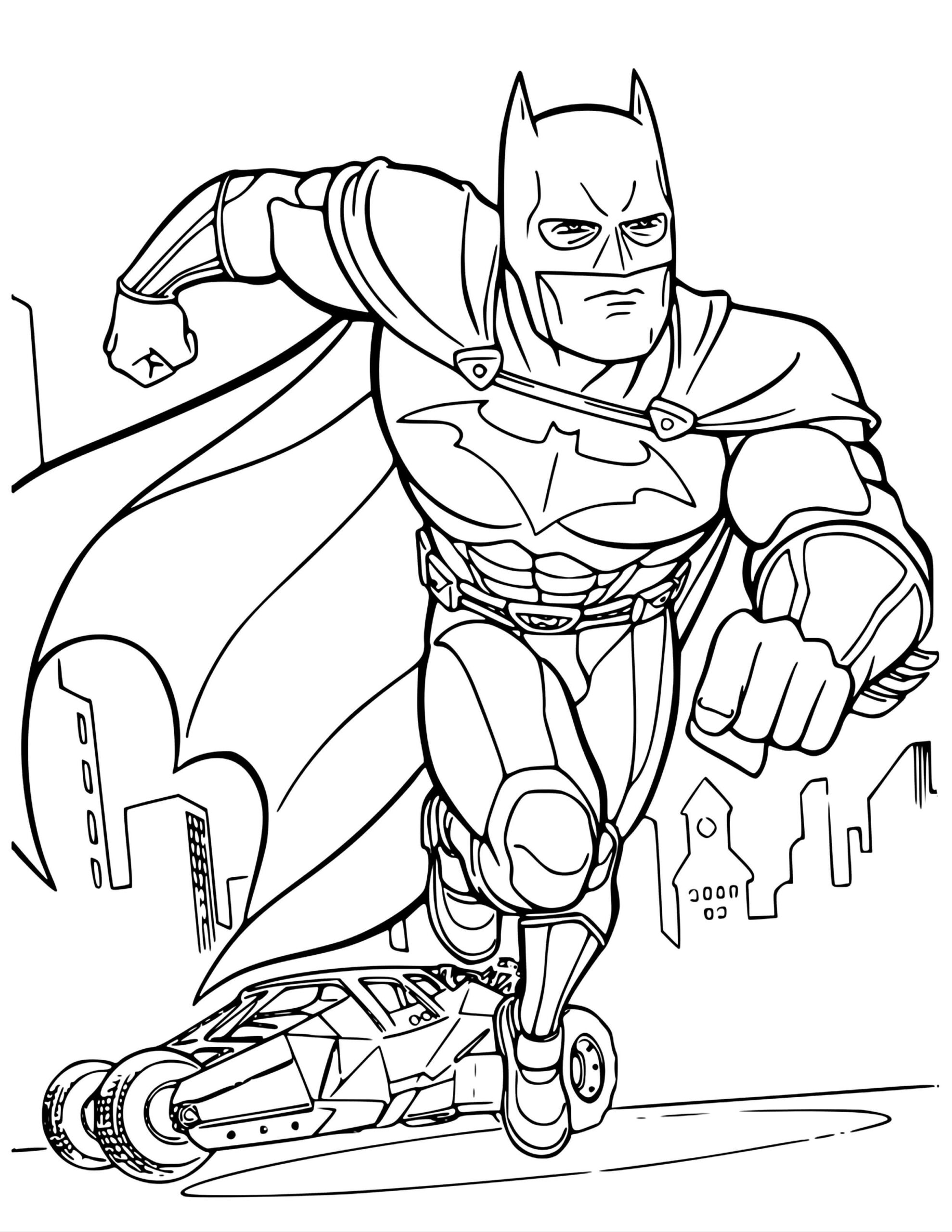 Dibujo de Ataque de Batman para Colorear
