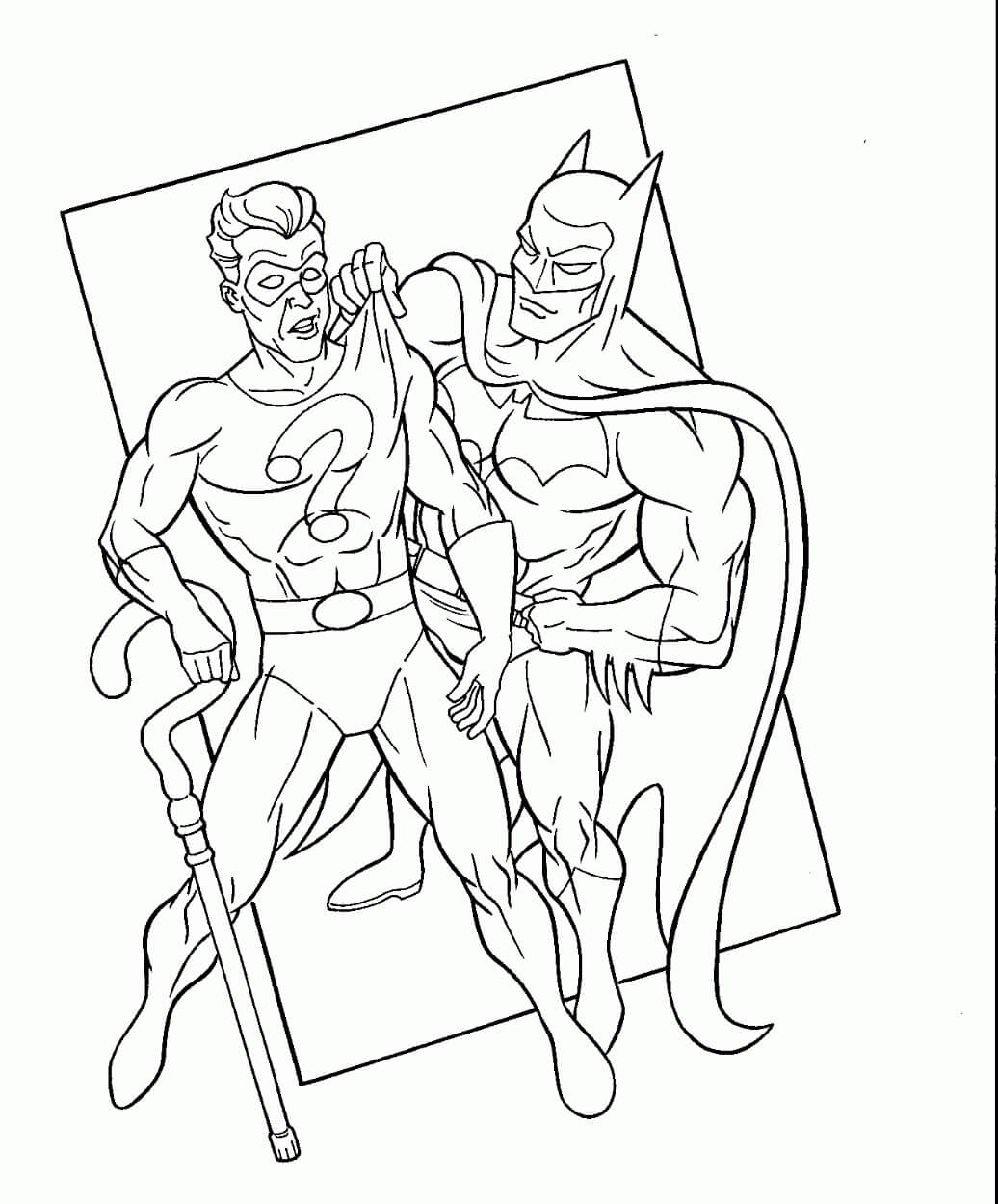 Dibujo de Batman Atrapa Enemigos para Colorear