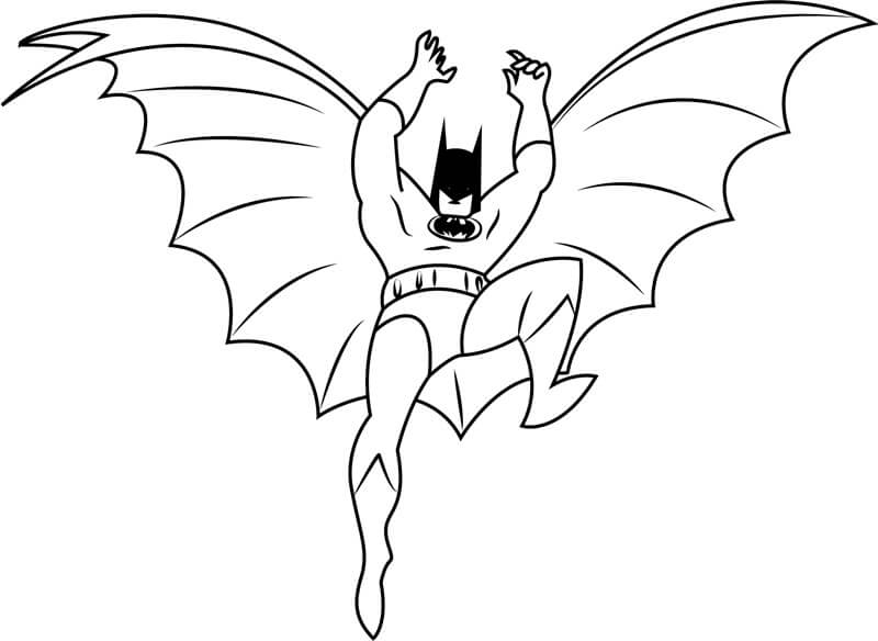 Dibujo de Batman cómico para Colorear