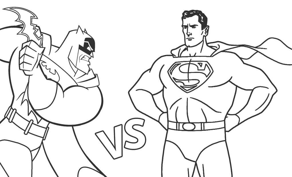 Dibujo de Batman Contra Superman para Colorear
