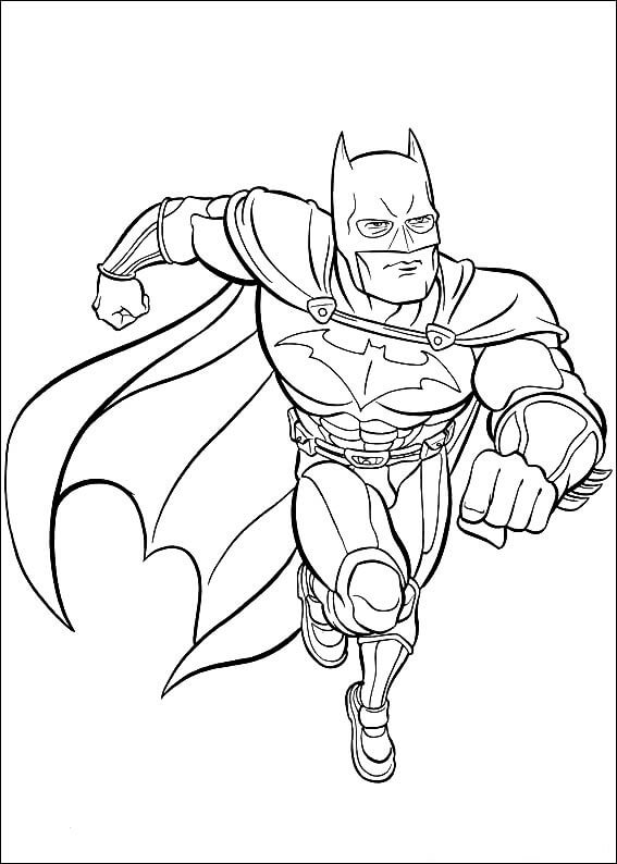Dibujo de Batman Corriendo para Colorear