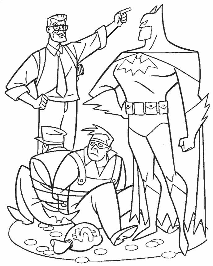 Dibujo de Batman de Dibujos Animados para Colorear
