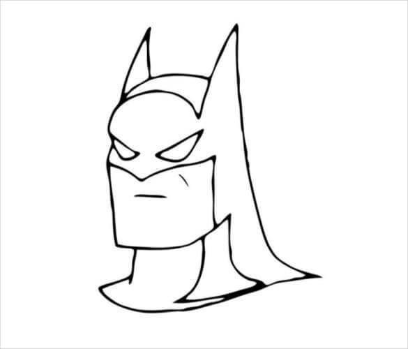 Dibujo de Cabeza de Batman para Colorear