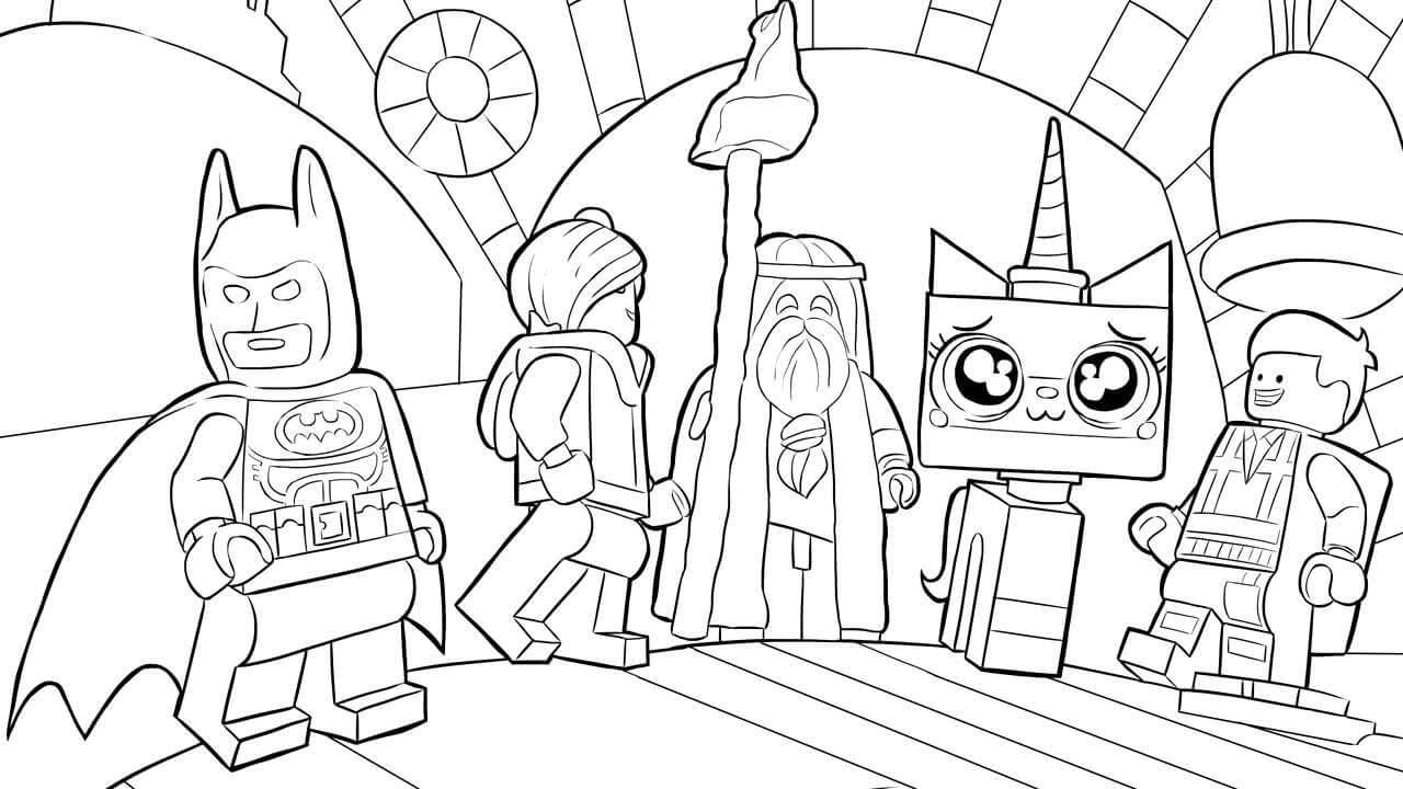 Dibujo de Lego Batman y Amigos para Colorear