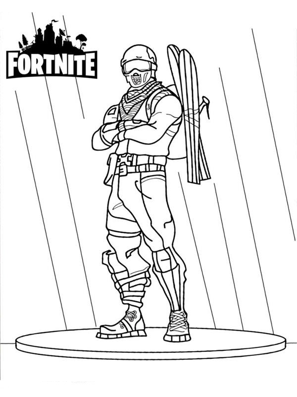 Dibujo de As Alpino Fortnite para Colorear
