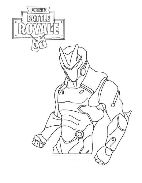 Dibujo de Caballero Rojo Fortnite para Colorear
