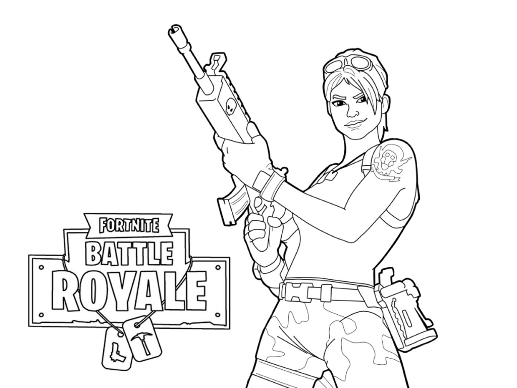 Dibujo de Comando con Cicatriz de Rifle para Colorear