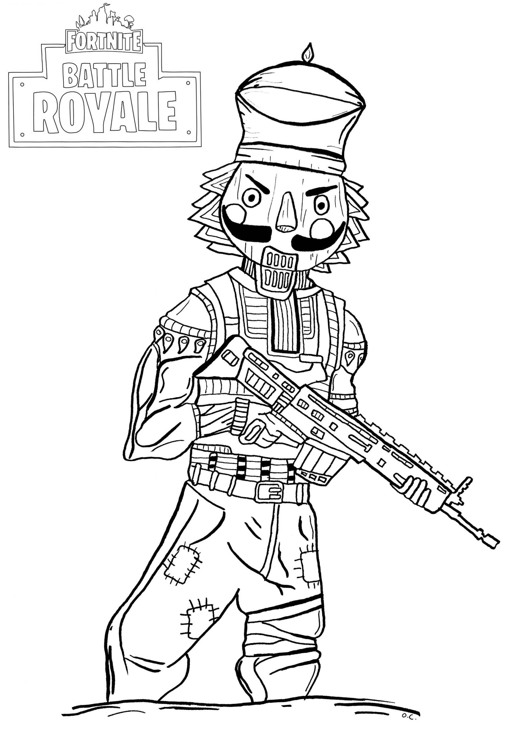 Dibujo de Crackshot Fortnite para Colorear