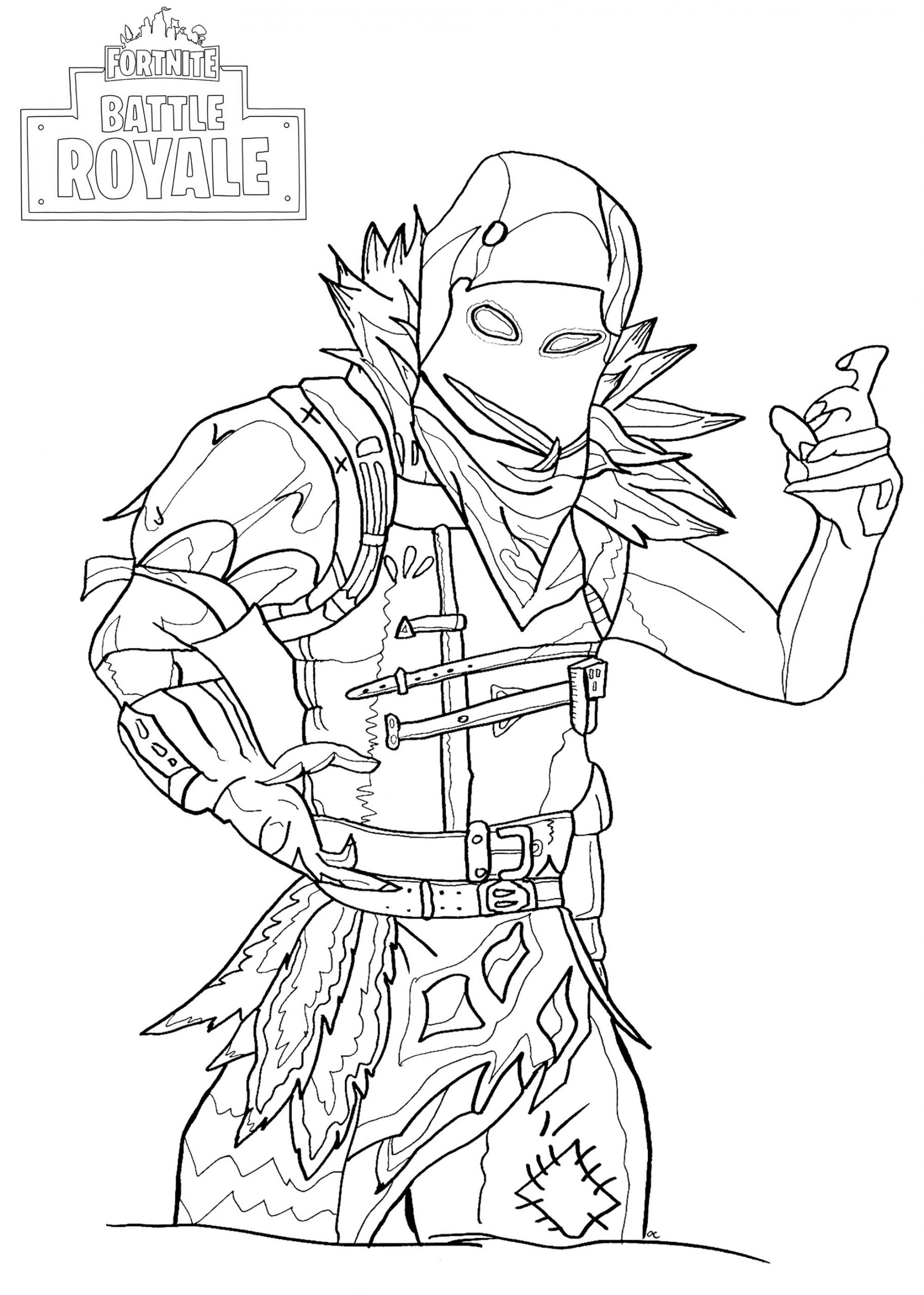 Dibujo de Cuervo Fortnite para Colorear