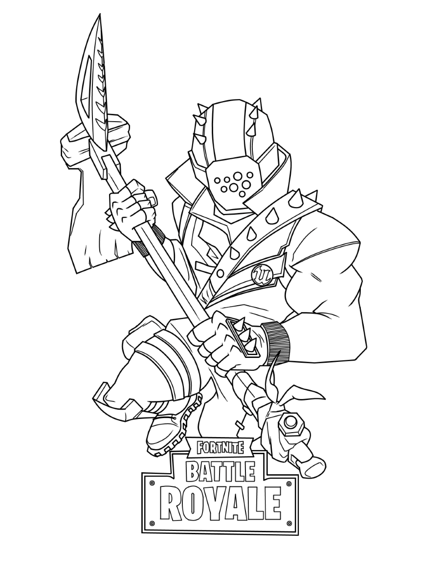 Dibujo de Señor del Oxido Fortnite para Colorear