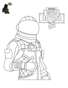 Dibujo de Viajero Oscuro en Fortnite Battle Royale para Colorear