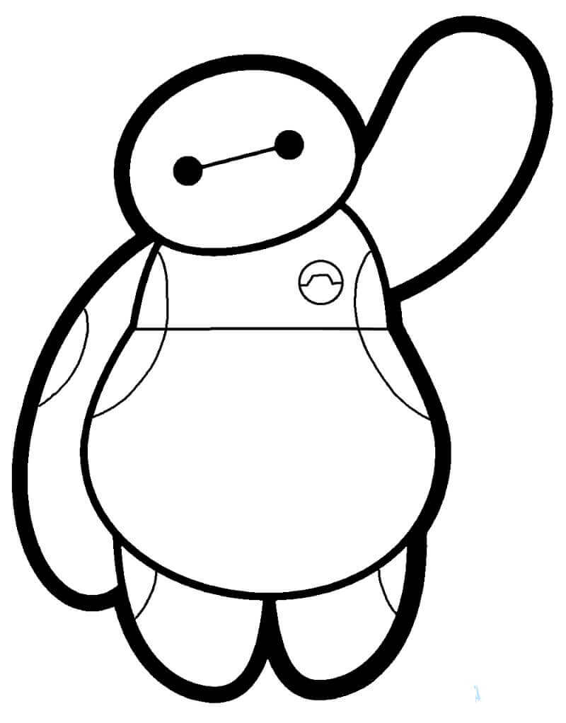 Dibujo de Baymax Chibi para Colorear
