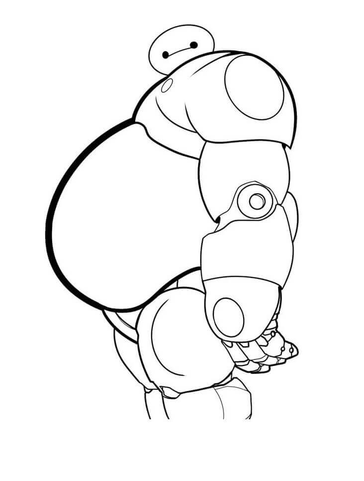 Dibujo de Baymax Divertido para Colorear
