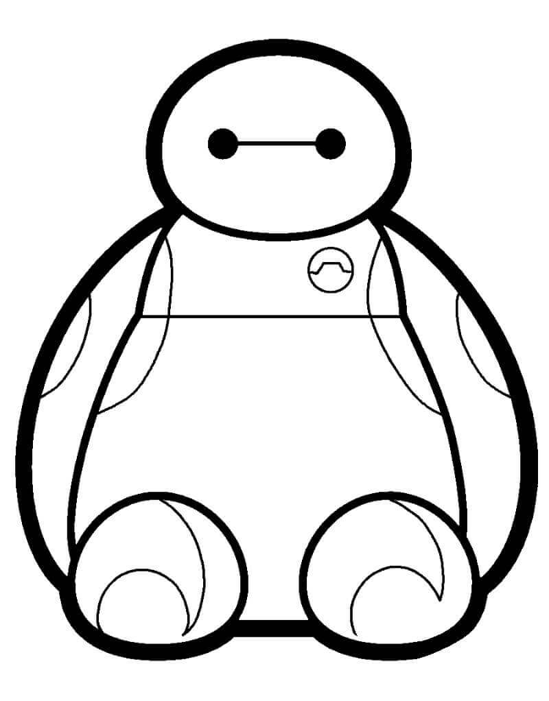 Dibujo de Beb Baymax para Colorear