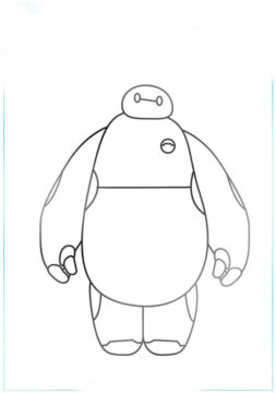 Dibujo de Hroe de Baymax para Colorear
