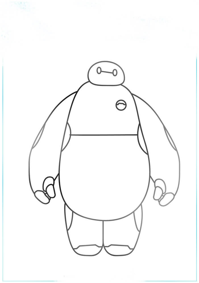 Dibujo de Hroe de Baymax para Colorear