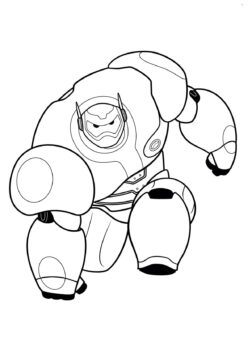 Dibujo de Modo de Combate Baymax para Colorear