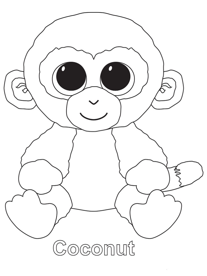 Dibujo de Coco Beanie Boo para Colorear