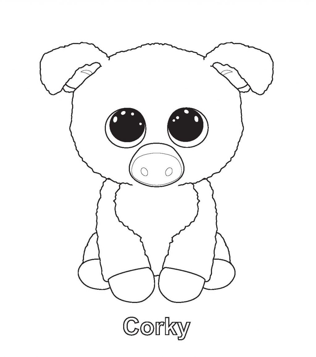 Dibujo de Corky Beanie Boo para Colorear